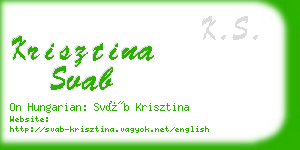 krisztina svab business card